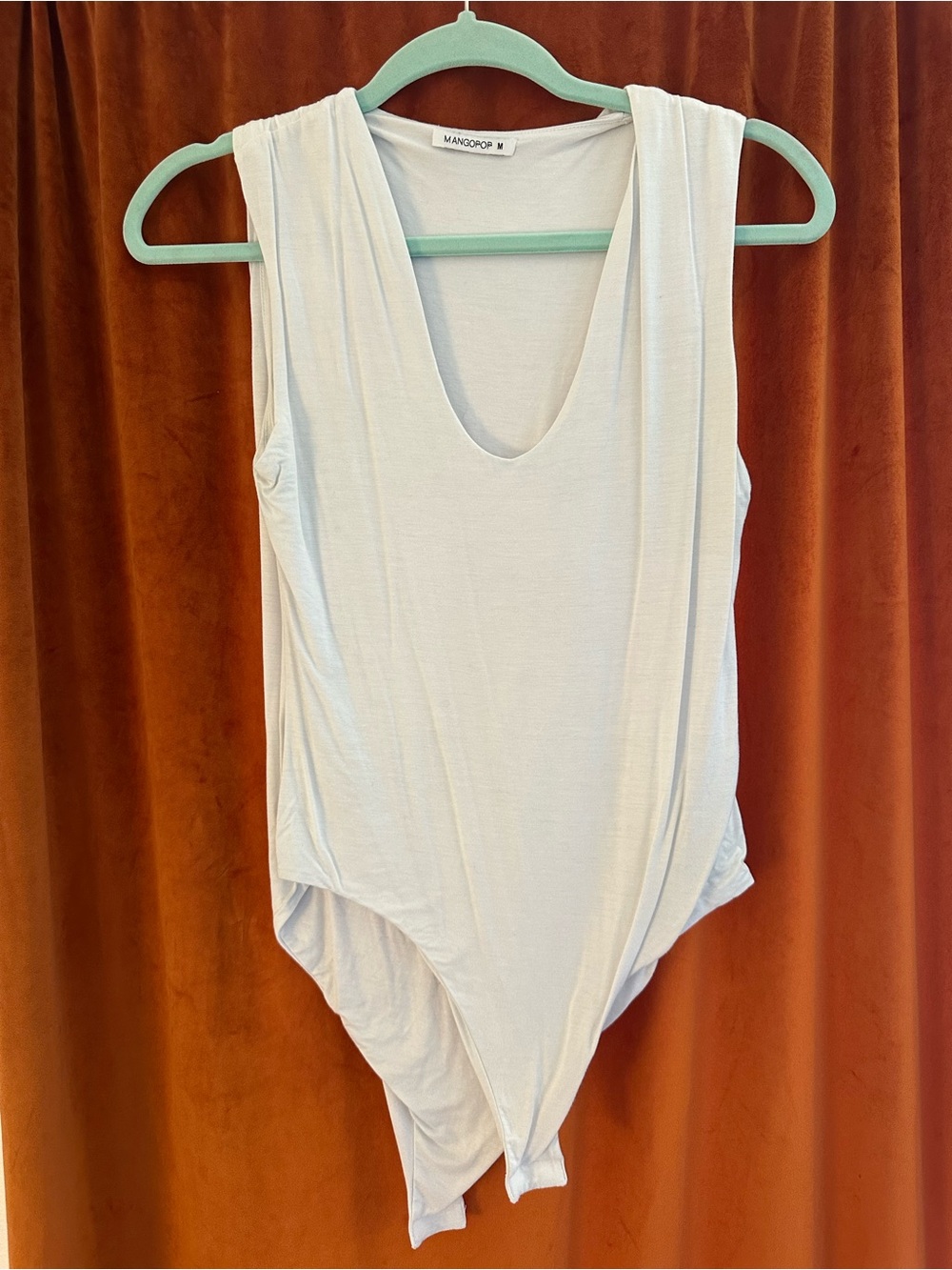 Mango pop size medium White Sleeveless Bodysuit